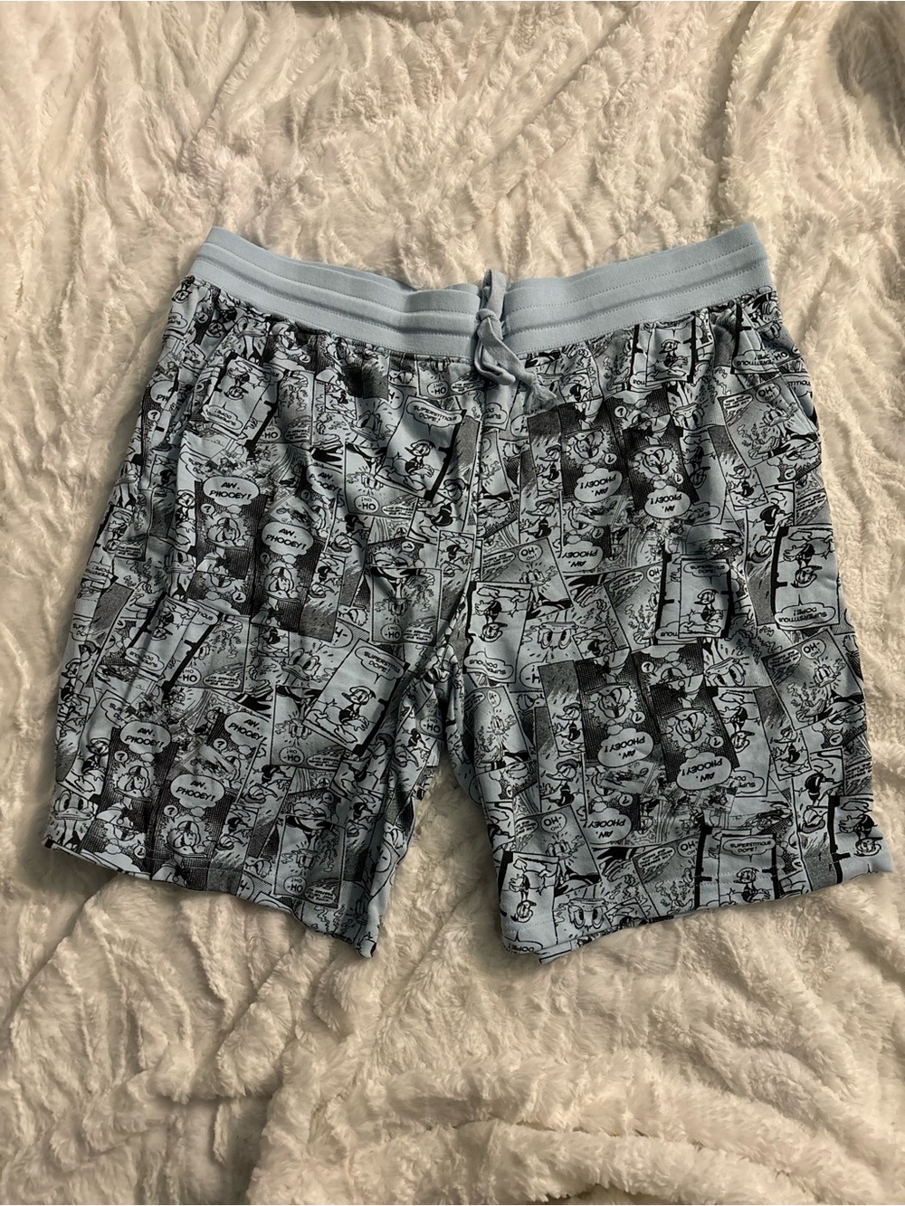 Men’s Disney Donald Duck Comic Book Style Print Lounge Shorts Size XL